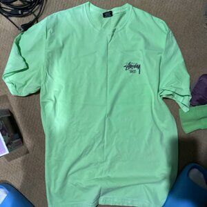 Men stussy Tokyo light green shirt size xl